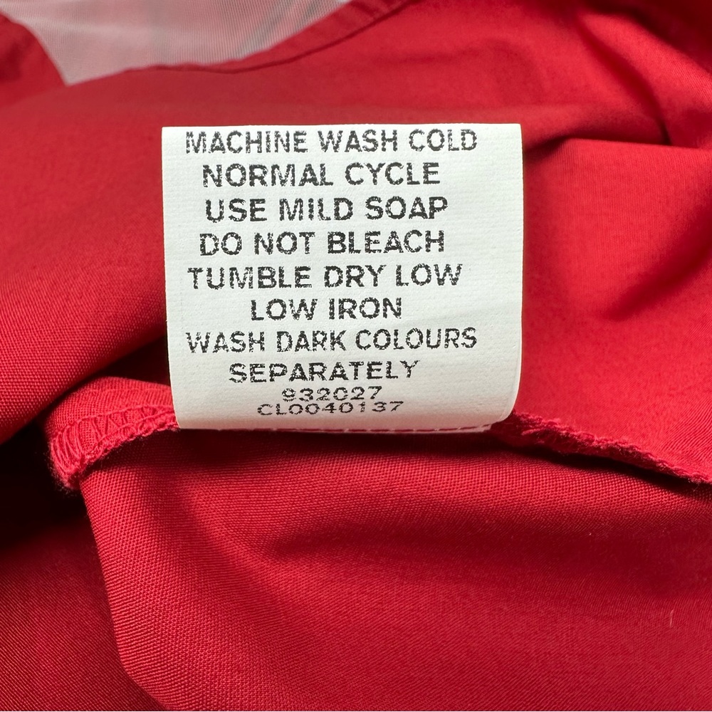 Eshakti Dress Netting Bodice Embroidered Sleeve A-line Red Size 10 - Picture 7 of 7